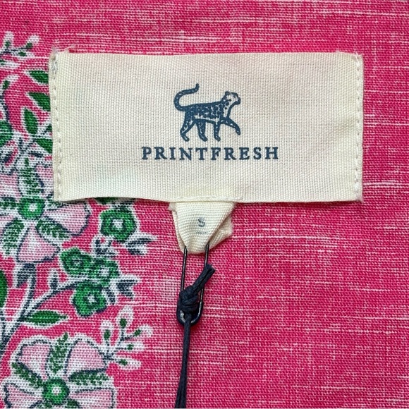 NWT Printfresh Ocean View Shift Dress Size S Pink Bouquet Blossoms Linen Blend - Picture 11 of 14